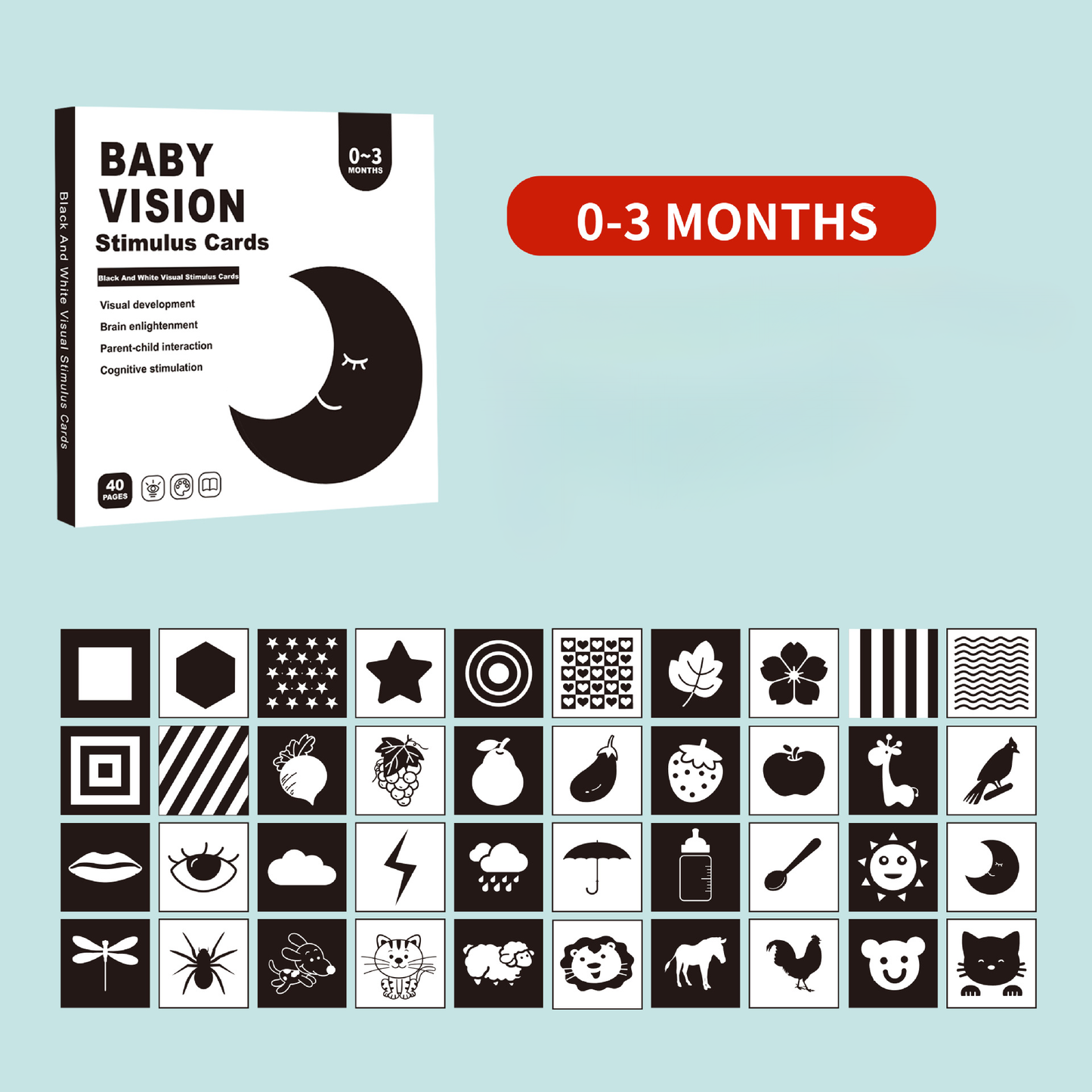 Baby Vision Stimulus Cards 0-3 Months