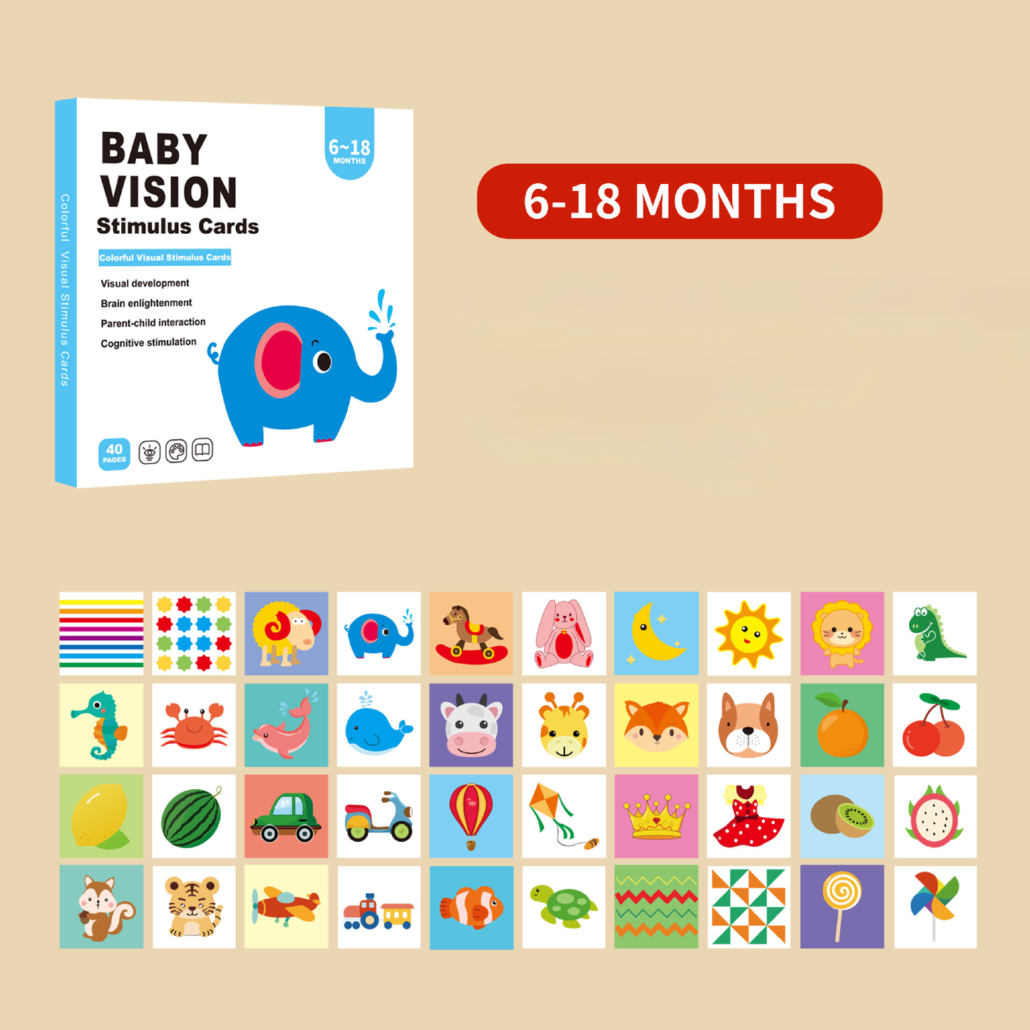 Baby Vision Stimulus Cards 6-18 Months