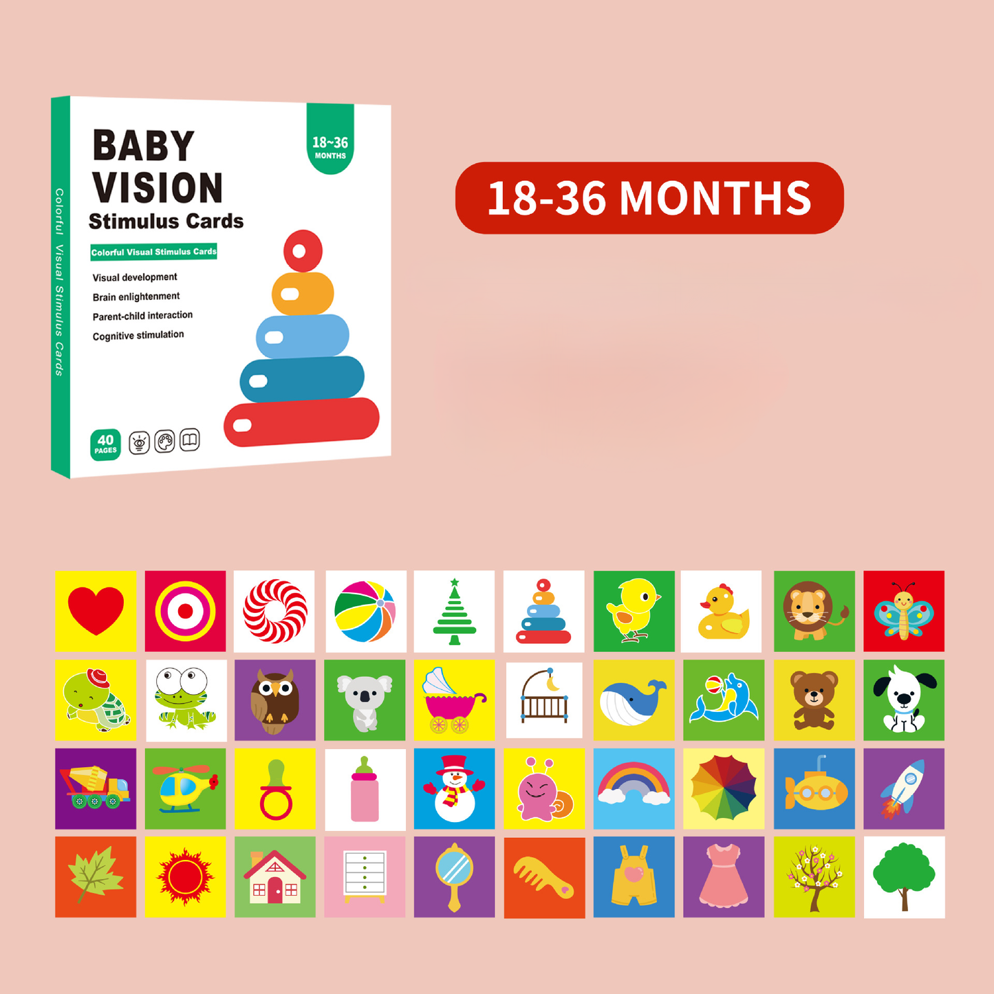 Baby Vision Stimulus Cards 18-36 Months